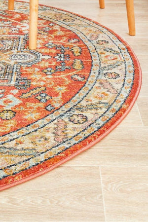 CHARM 850 Terracotta Round Rug