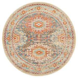 CHARM 853 Blue Round Rug