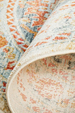 CHARM 853 Blue Round Rug