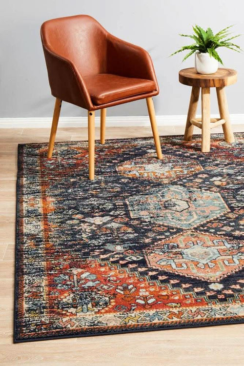 CHARM 854 Navy Rug
