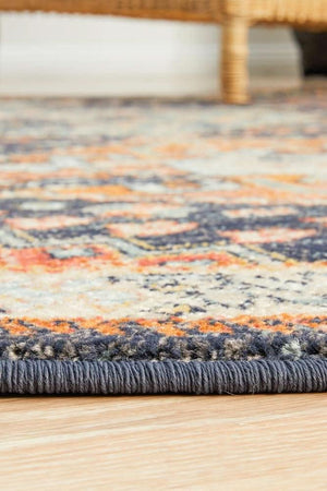 CHARM 854 Navy Round Rug