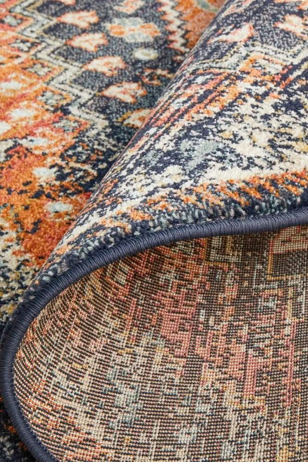 CHARM 854 Navy Round Rug