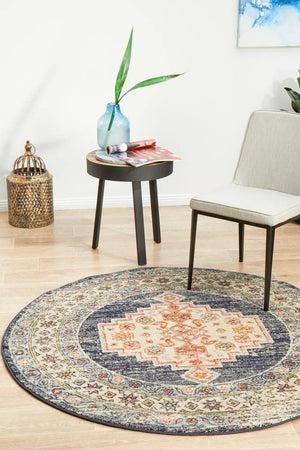 CHARM 855 Ecru Round Rug