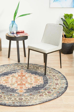 CHARM 855 Ecru Round Rug
