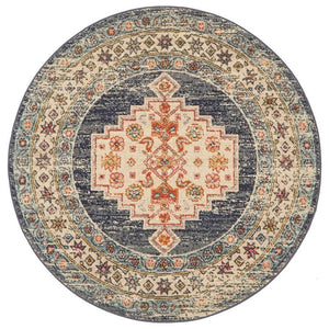 CHARM 855 Ecru Round Rug