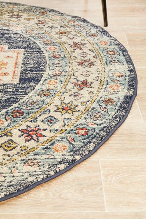 CHARM 855 Ecru Round Rug