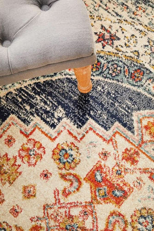 CHARM 855 Ecru Round Rug