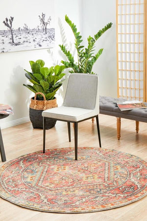 CHARM 856 Crimson Round Rug