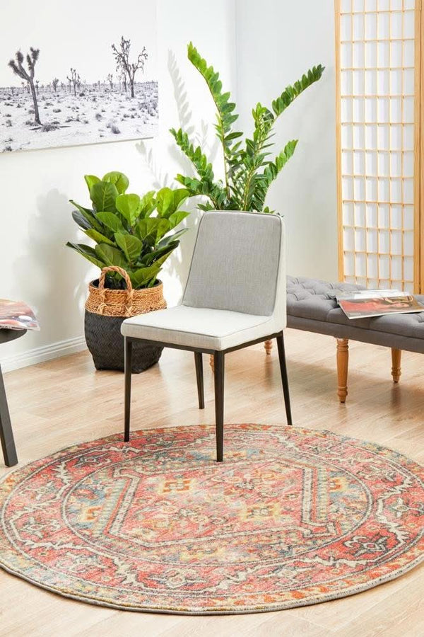 CHARM 856 Crimson Round Rug