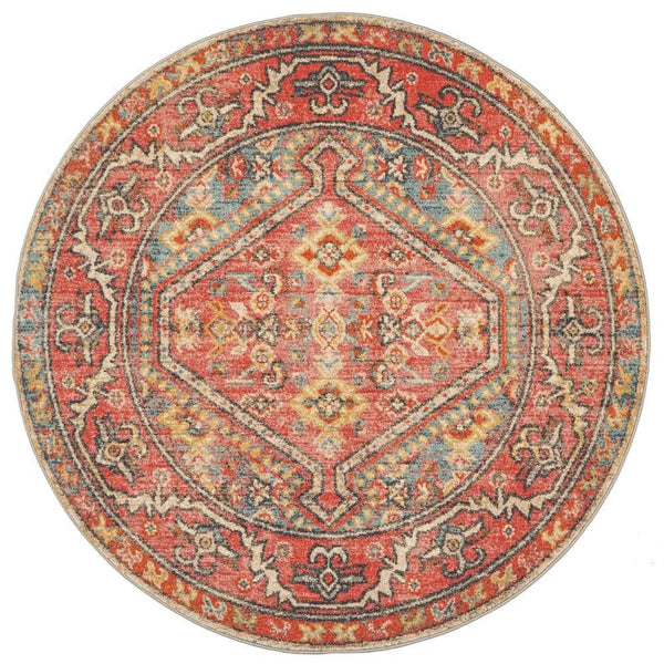 CHARM 856 Crimson Round Rug
