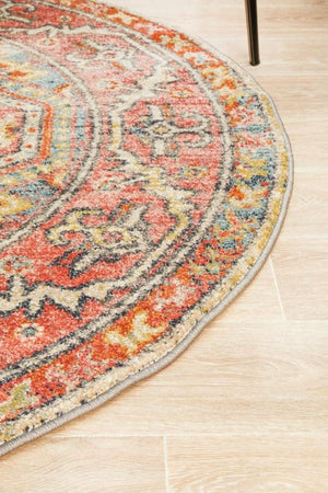 CHARM 856 Crimson Round Rug