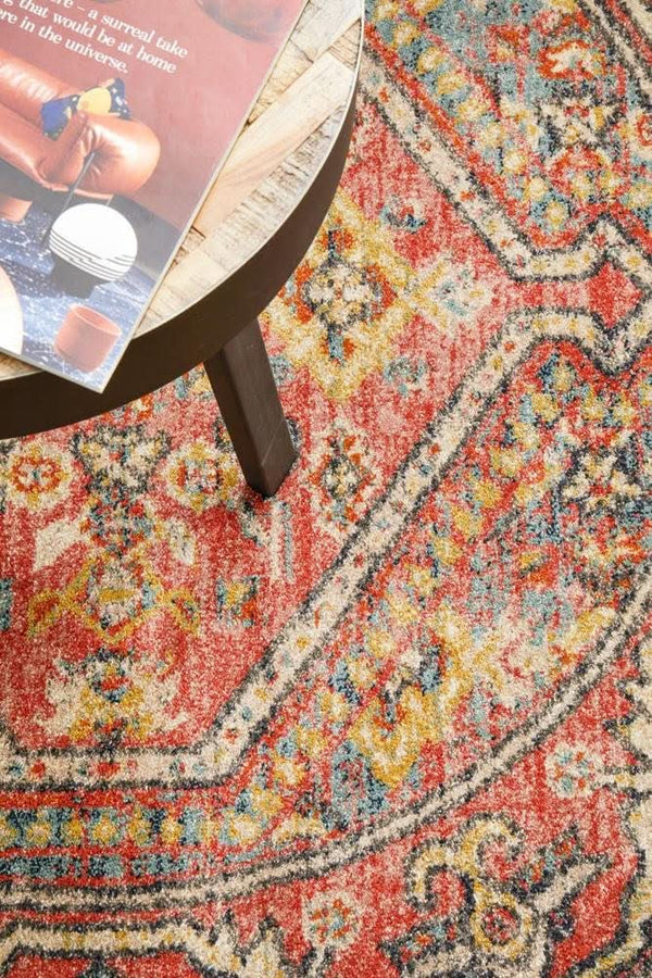 CHARM 856 Crimson Round Rug