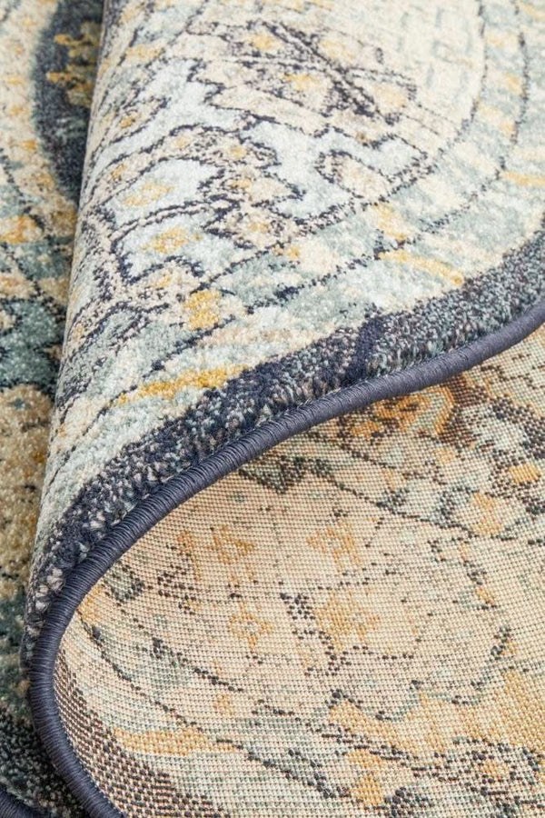 CHARM 857 Navy Round Rug