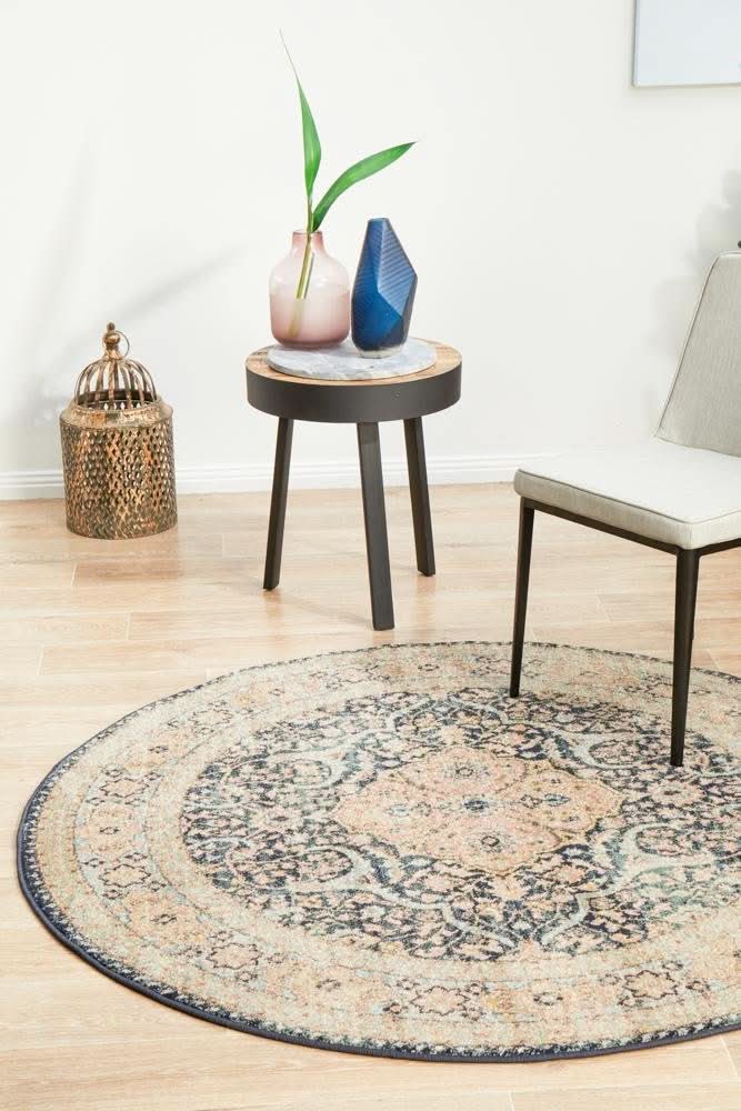 CHARM 858 Midnight Round Rug