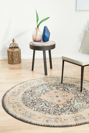 CHARM 858 Midnight Round Rug