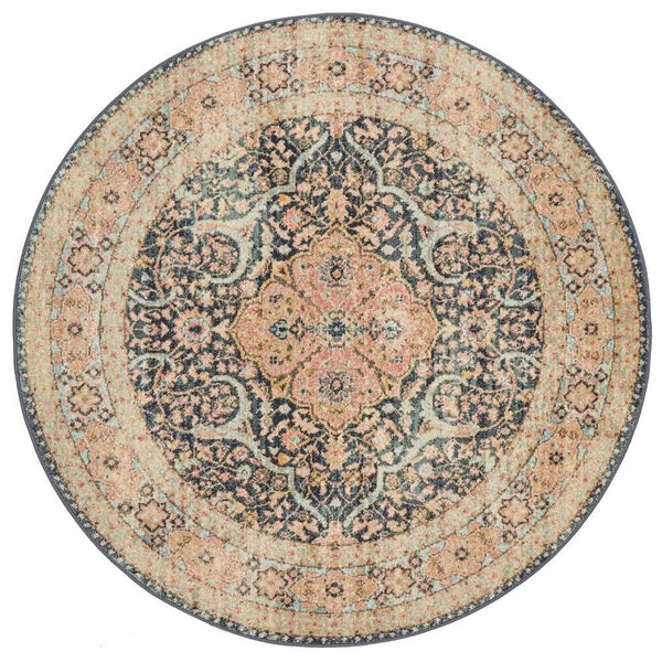 CHARM 858 Midnight Round Rug