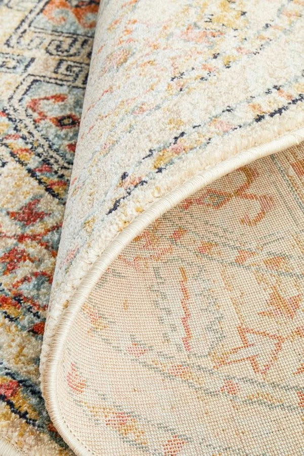 CHARM 859 Sky Blue Round Rug