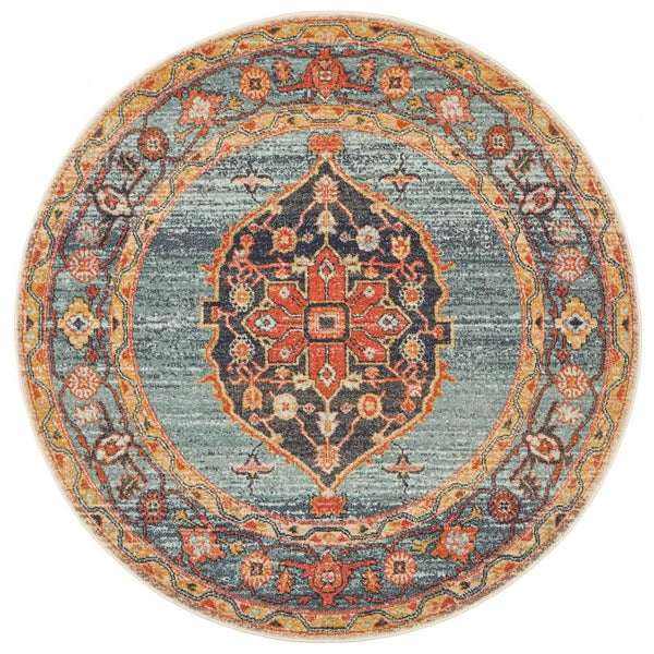 CHARM 862 Rust Round Rug