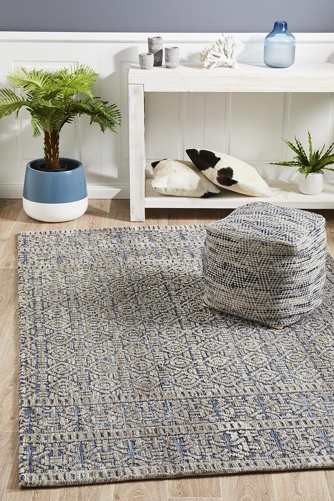 ATLANTA Miriam Navy Grey Rug