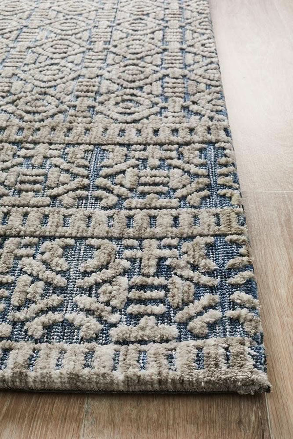 ATLANTA Miriam Navy Grey Rug