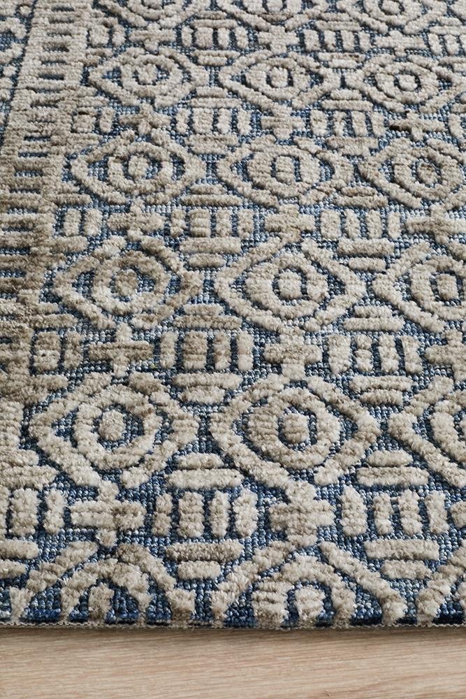 ATLANTA Miriam Navy Grey Rug