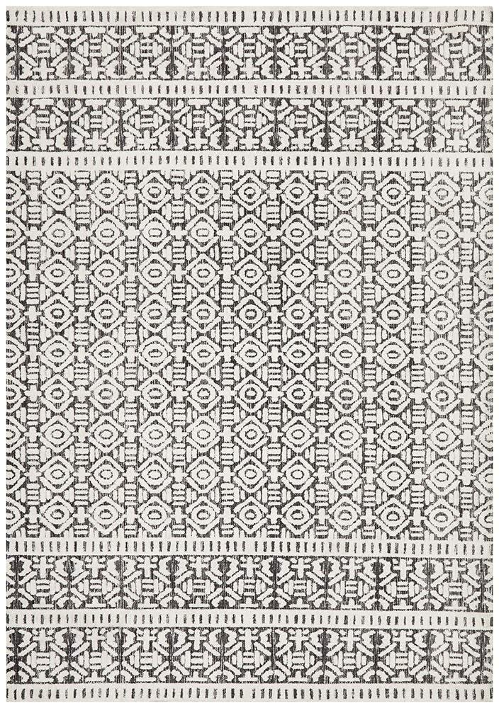 ATLANTA Adonis Ivory Black Rug