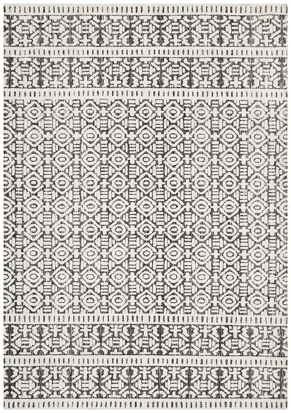 ATLANTA Adonis Ivory Black Rug
