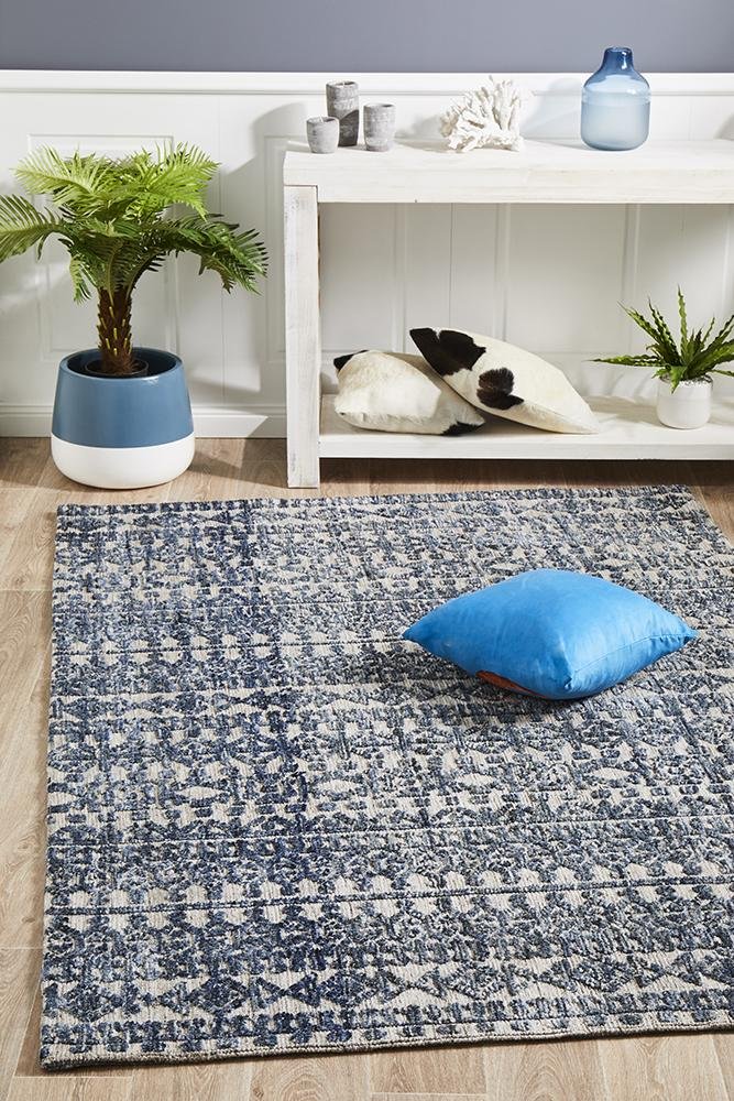 ATLANTA Tara Navy Grey Rug