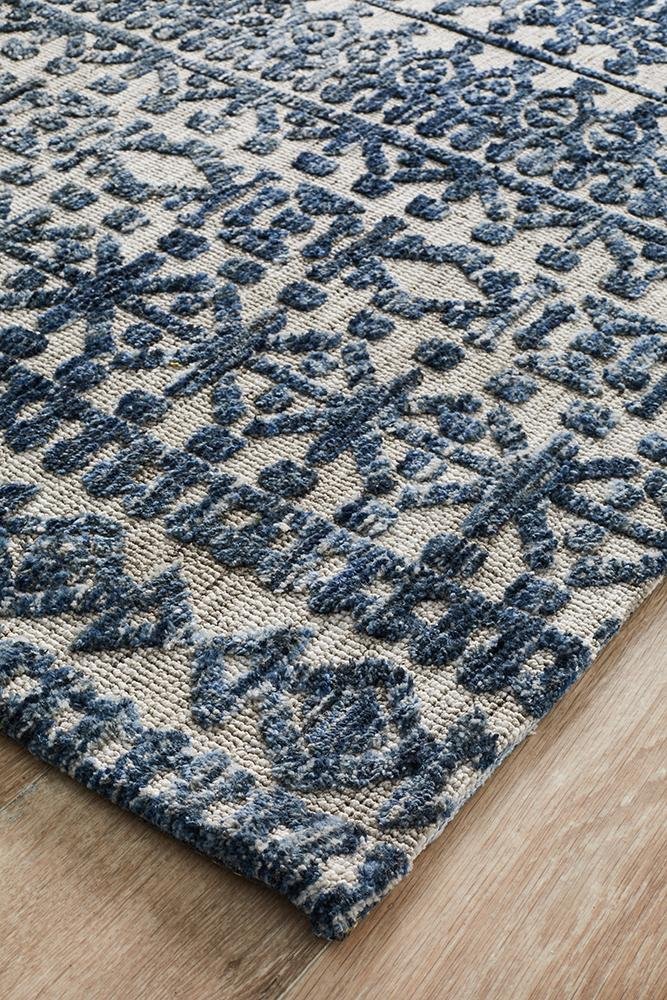 ATLANTA Tara Navy Grey Rug