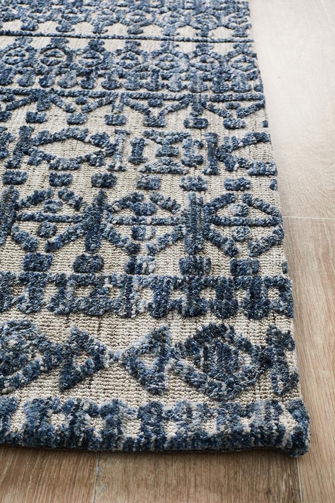 ATLANTA Tara Navy Grey Rug