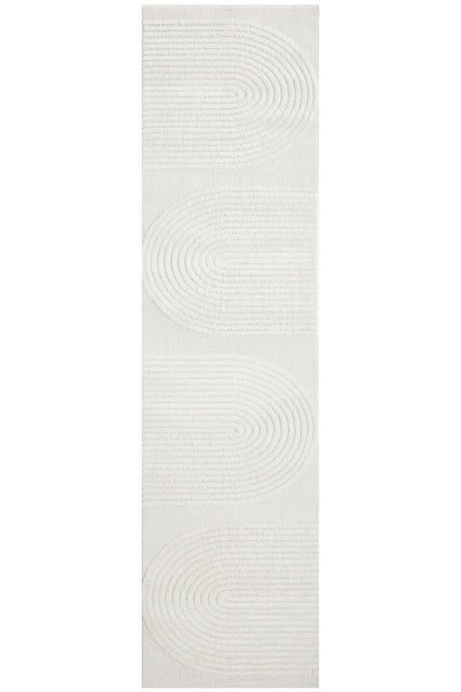 MIST Abbey White Runner Rug