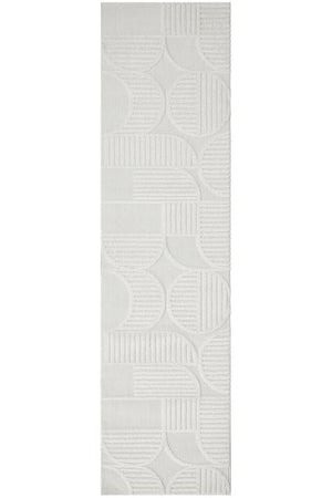 MIST Leo White Runner Rug