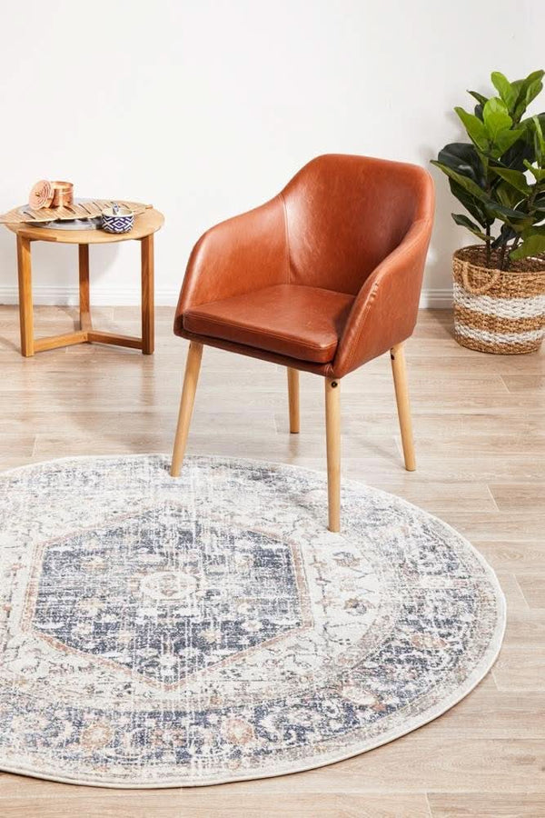 SALSA Lorissa Blue Round Rug