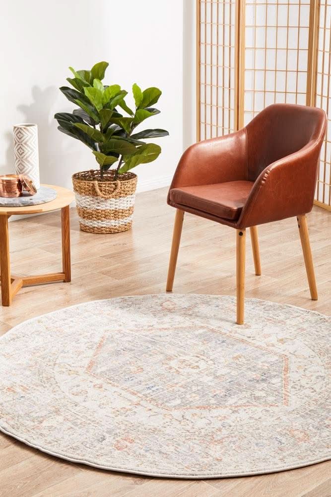 SALSA Lorissa Silver Round Rug