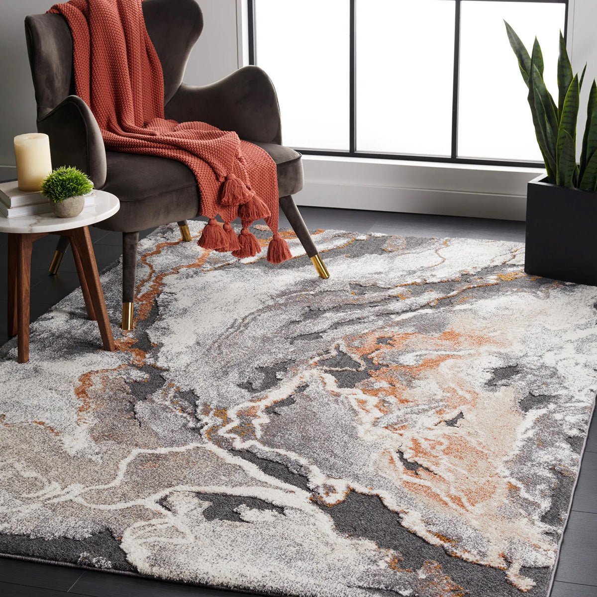 Quartz 222 Rust Rug