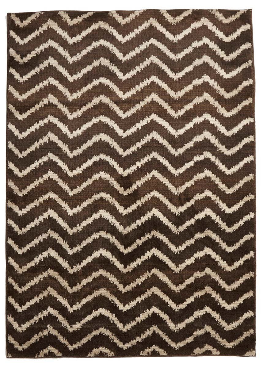 Moroccon Style  Chevron Design Brown Beige Rug