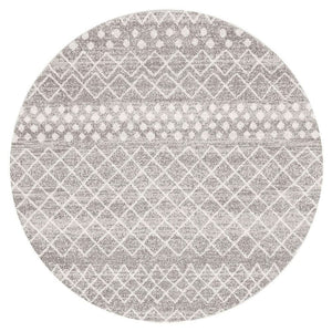 Oasis Selma Silver Tribal Round Rug