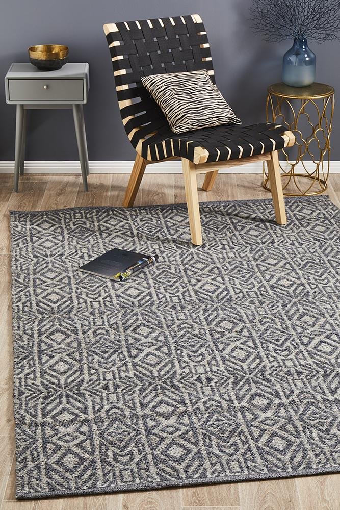 ELEGANCE Sammy Graphite Cobolt Rug