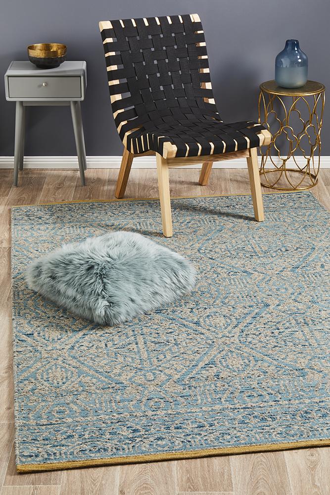 ELEGANCE Hunter Blue Grey Rug