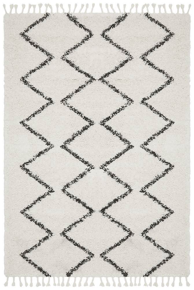 Saffron 11 White Rug