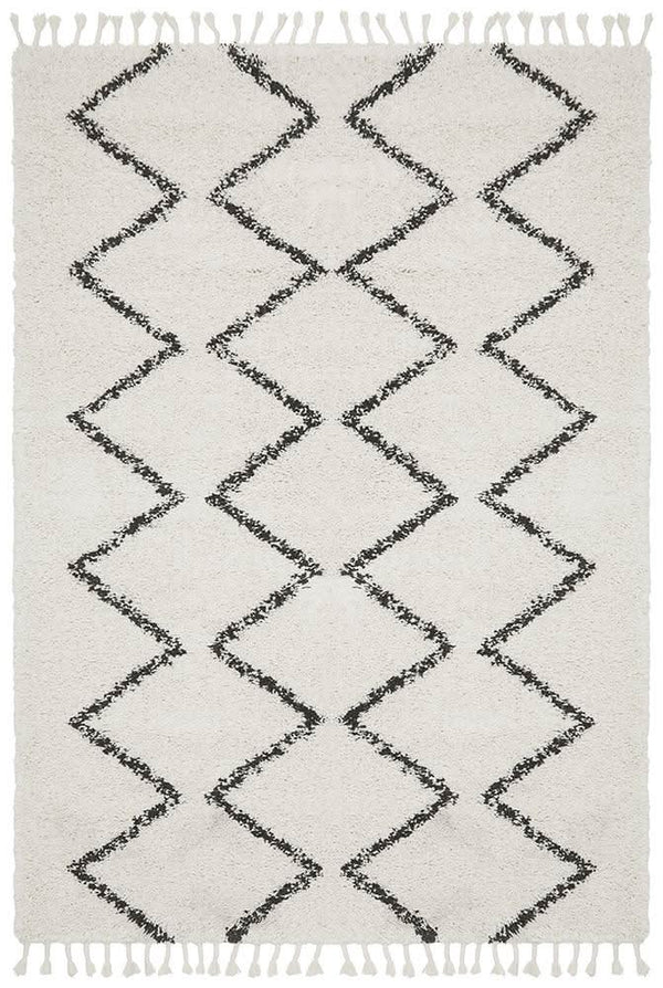 Saffron 11 White Rug