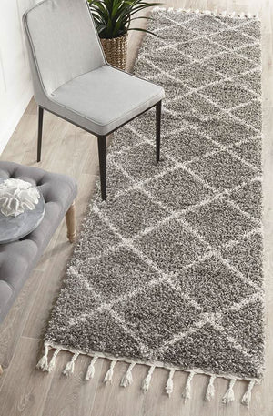 Saffron 22 Grey Runner Rug