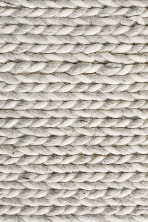 AXON Helena Woven Wool Rug Grey White