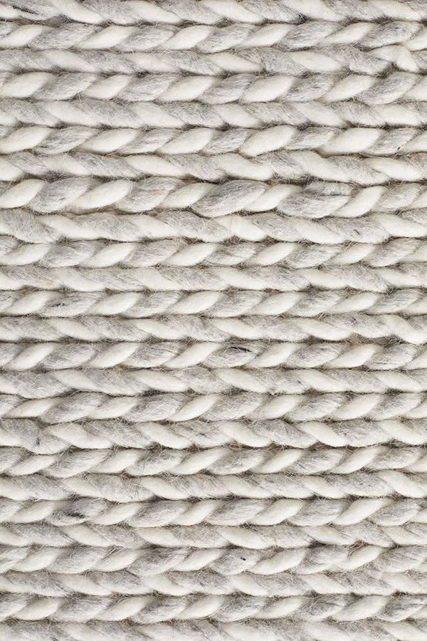 AXON Helena Woven Wool Rug Grey White