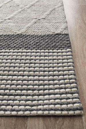 AXON Karlsson Wool Hatch Textured Rug