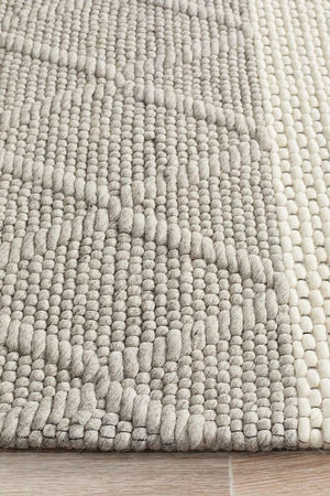 AXON Karlsson Wool Hatch Textured Rug