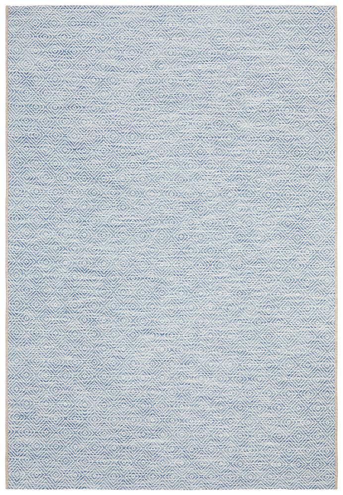 Tara Clara Diamond Rug Blue