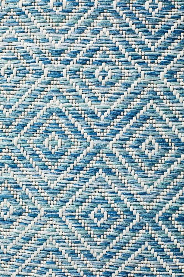 Tara Clara Diamond Rug Blue