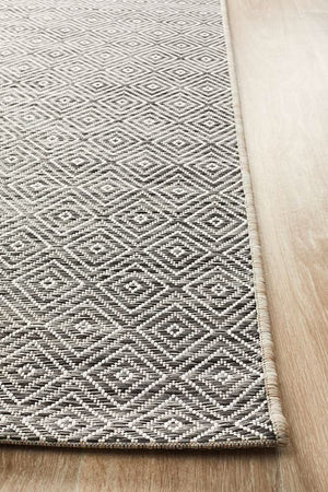 Tara Clara Diamond Rug Grey