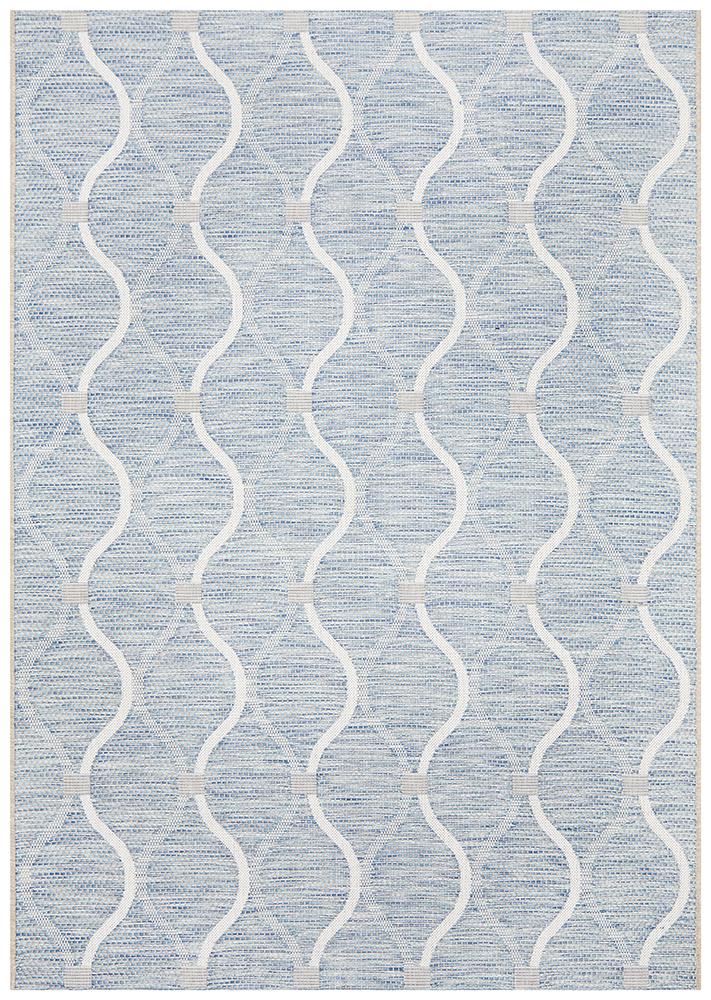 Tara Denise Trellis Rug Blue